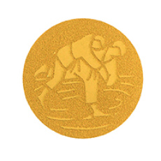Emblém judo 25 mm - zlatý