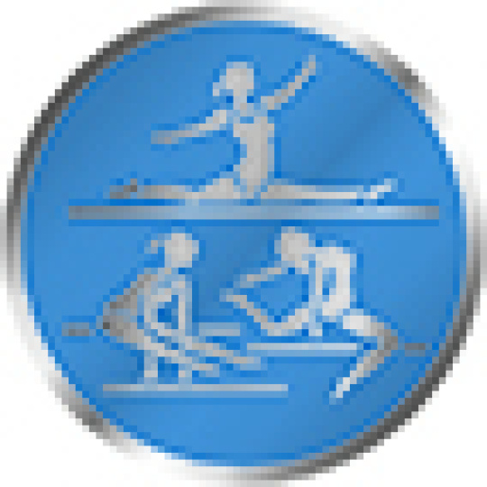 Emblém gymnastika 25 mm - modrý