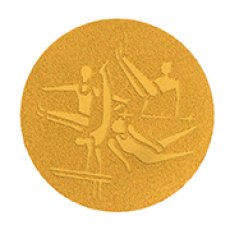 Emblém gymnastika 25 mm - zlatý