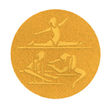 Emblém gymnastika 25 mm - zlatý