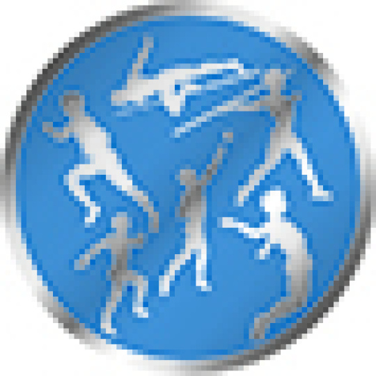 Emblém atletika 25 mm - modrý