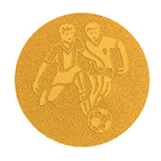 Emblém fotbal 25 mm - zlatý