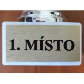 Kovový štítek - vlastní design nad 30 cm2 - 80 cm2 - zlatý Kovový štítek - vlastní design nad 30 cm2 - 80 cm2 - zlatý