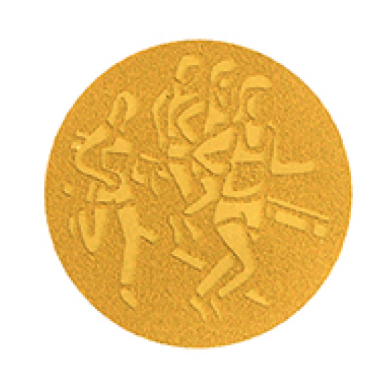 Emblém běh 25 mm - zlatý