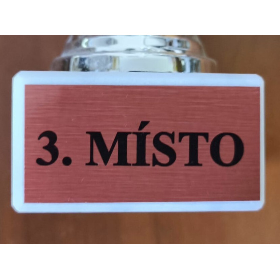 Kovový štítek - vlastní design do 30 cm2 - bronzový