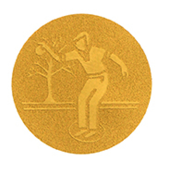 Emblém petanque 25 mm - zlatý
