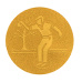 Emblém petanque 25 mm - zlatý