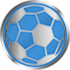 Emblém Fotbal míč 25 mm - modrý