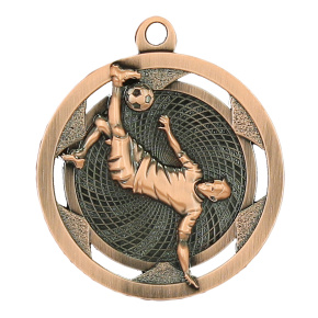 Medaila 50 mm futbalová PELE  Farba: bronzová