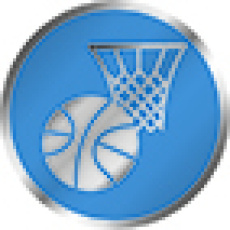 Emblém basketbal 25 mm - modrý Emblém basketbal 25 mm - modrý