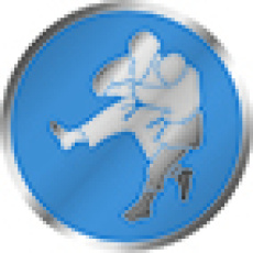 Emblém judo 25 mm - modrý